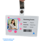 Clear lens ID card holder Event Horizontal