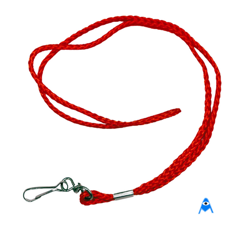 Red cord lanyard with swivel clip