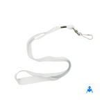 20mm white flat lanyard with swivel clip