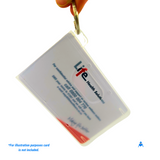 Keyring cardholder with medical aid card