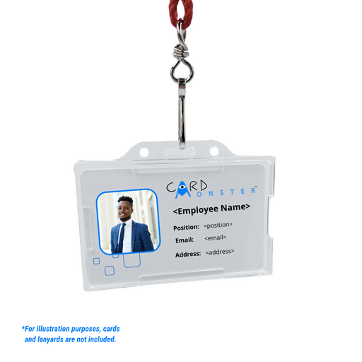 Twinprox clear ID card holder with lanyard