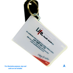 Keyring cardholder with keys attached 