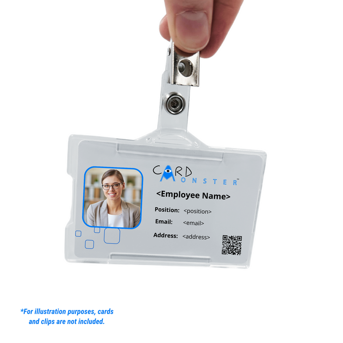 Clear Badge ID Cardholder example