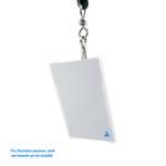 Vertical presentation of frosted cardholder