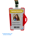 Red ID card holder University