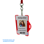 Red ID card holder school ID