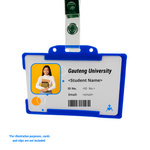 Modular blue ID cardholder Student ID