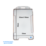 Portrait clear access card holder size