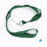 Back of dark green lanyard