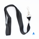 Black lanyard with swivel clip