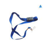 Blue Flat Lanyard with Breakaway Clip