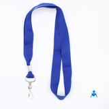 Blue Flat Lanyard with Swivel Clip