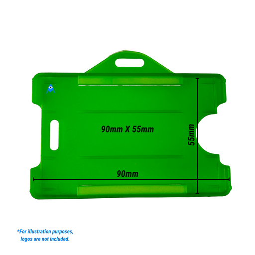 green ID card holder size