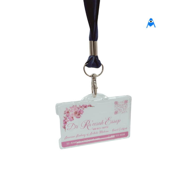 Clear badge cardholder with pvc custom lanyard