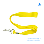 Flat Lanyard with Swivel Clip Yellow