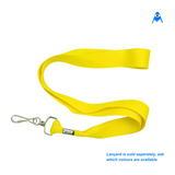 Flat Lanyard with Swivel Clip Yellow