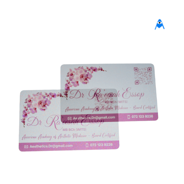 Frosted business plastic card