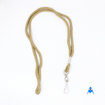 Gold cord lanyard nylon with swivel clip