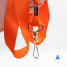 Holding orange flat lanyard