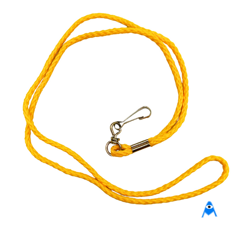 Yellow Cord Lanyard with Swivel Clip