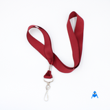 Maroon red flat lanyard 20mm