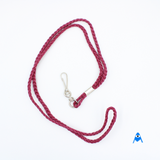 Maroon red lanyard with swivel clip