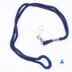 Navy Blue Cord Lanyard with Swivel Clip