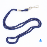 Navy Blue Cord Lanyard with Swivel Clip rotation