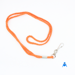 Orange Cord Lanyard with Swivel Clip Round