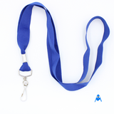 Petersham Blue Flat Lanyard with Swivel Clip