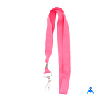 Pink lanyard with swivel clip flat lanyard