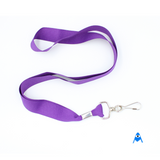 Purple coloured flat lanyard with swivel clip 