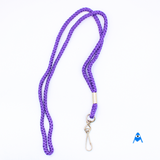 Purple cord lanyard with swivel clip