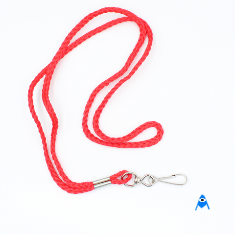 Red cord lanyard with swivel clip