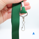 Swivel clip dark green lanyard