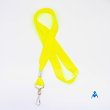 Swivel clip with flat lanyard lumo yellow