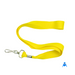 Yellow flat lanyard with swivel clip