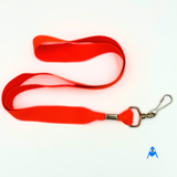  luminous orange flat lanyard with swivel clip